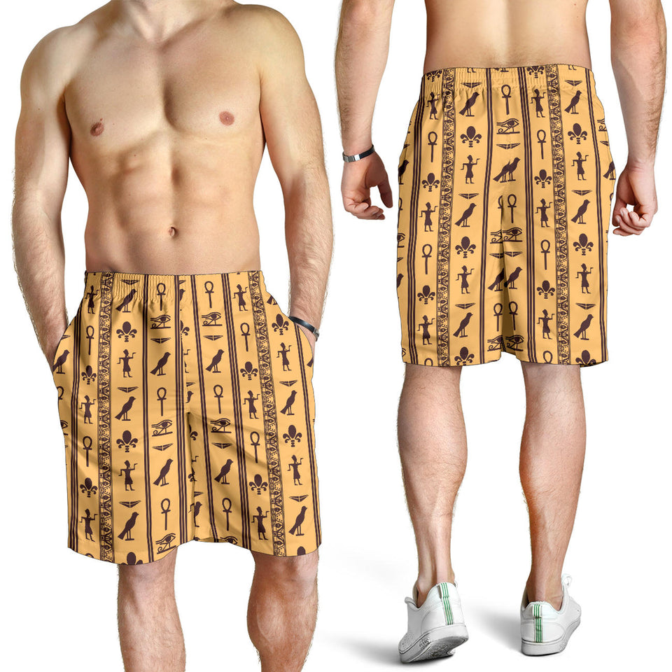 Egypt Hieroglyphics Pattern Print Design 02 Men Shorts