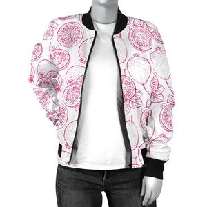 Sketch Guava Pattern Women'S Bomber Jacket