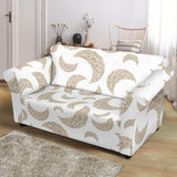 Cool Gold Moon Abstract Pattern Loveseat Couch Slipcover