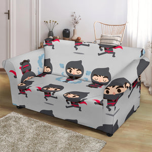 Cute Ninja Pattern Loveseat Couch Slipcover