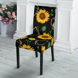 Sunflower Golden Polygonal Shapes Dining Chair Slipcover
