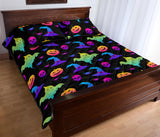 Colorful halloween background Quilt Bed Set