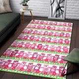 Teddy Bear Pattern Print Design 04 Area Rug