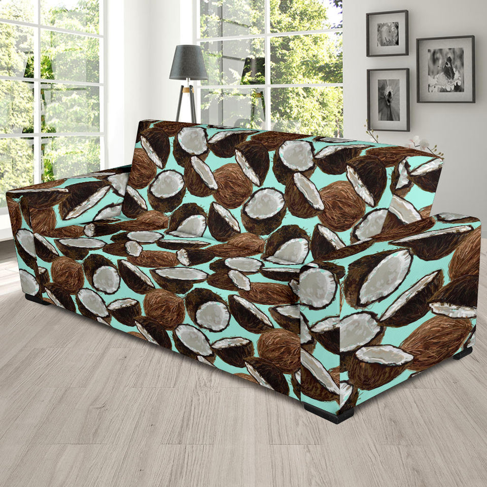 Coconut Pattern Print Design 03 Sofa Slipcover