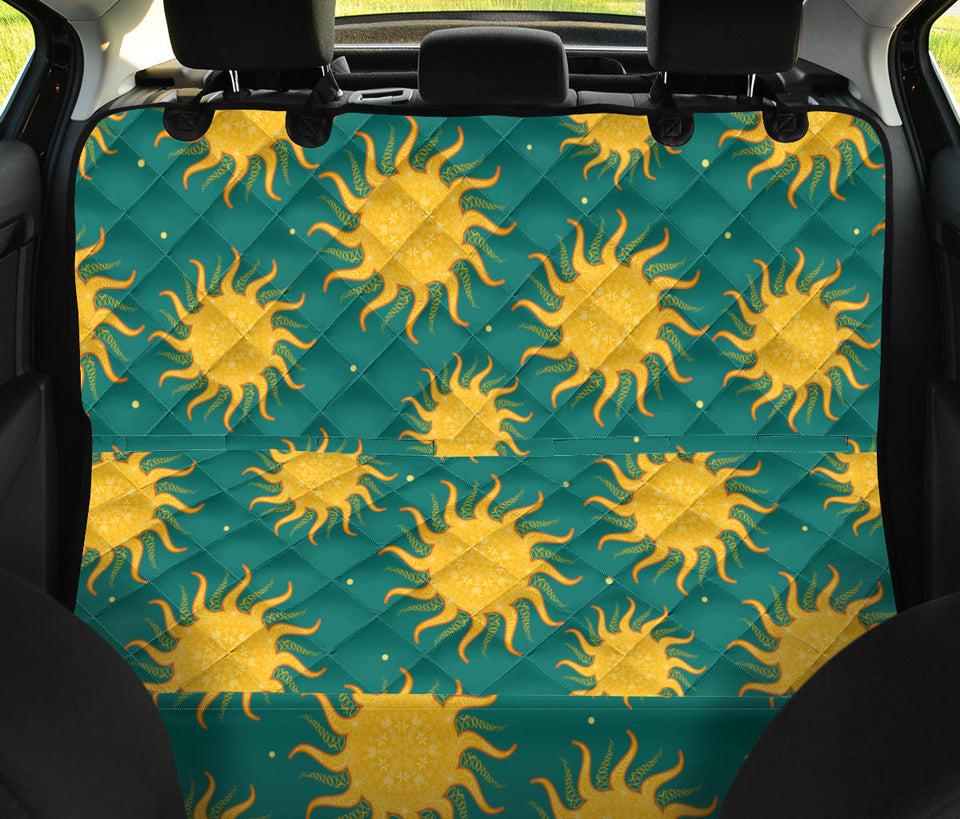 Sun Green Background Dog Car Seat Covers