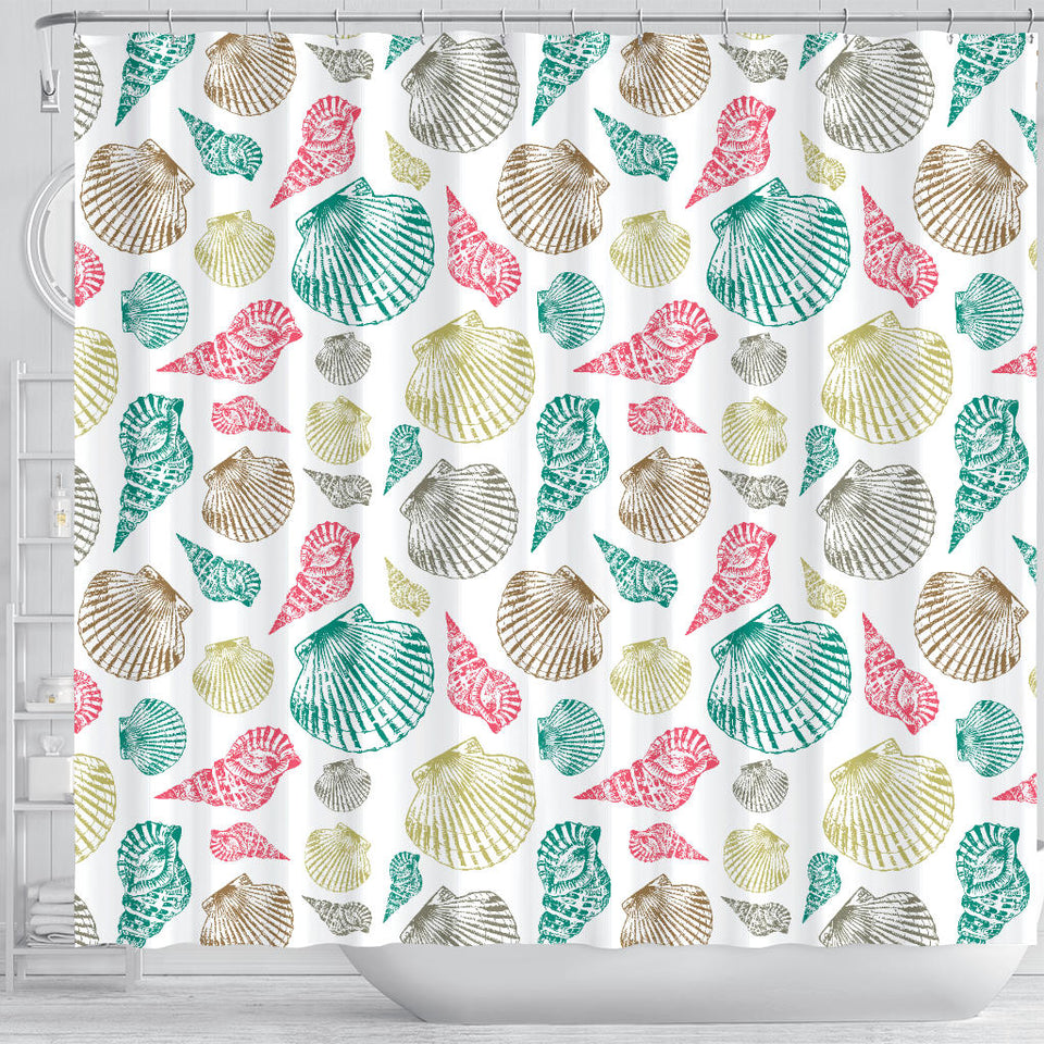 Colorful Shell Pattern Shower Curtain Fulfilled In US