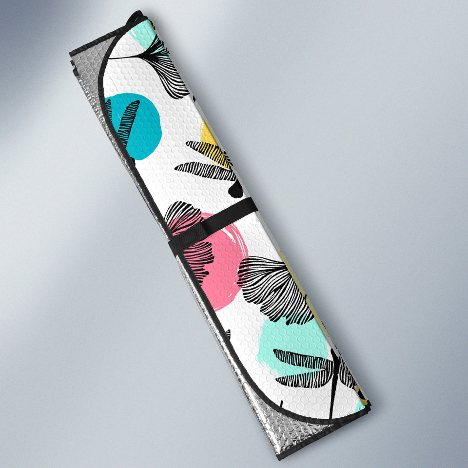 Dragonflies Ginkgo Leaves Pattern Car Sun Shade