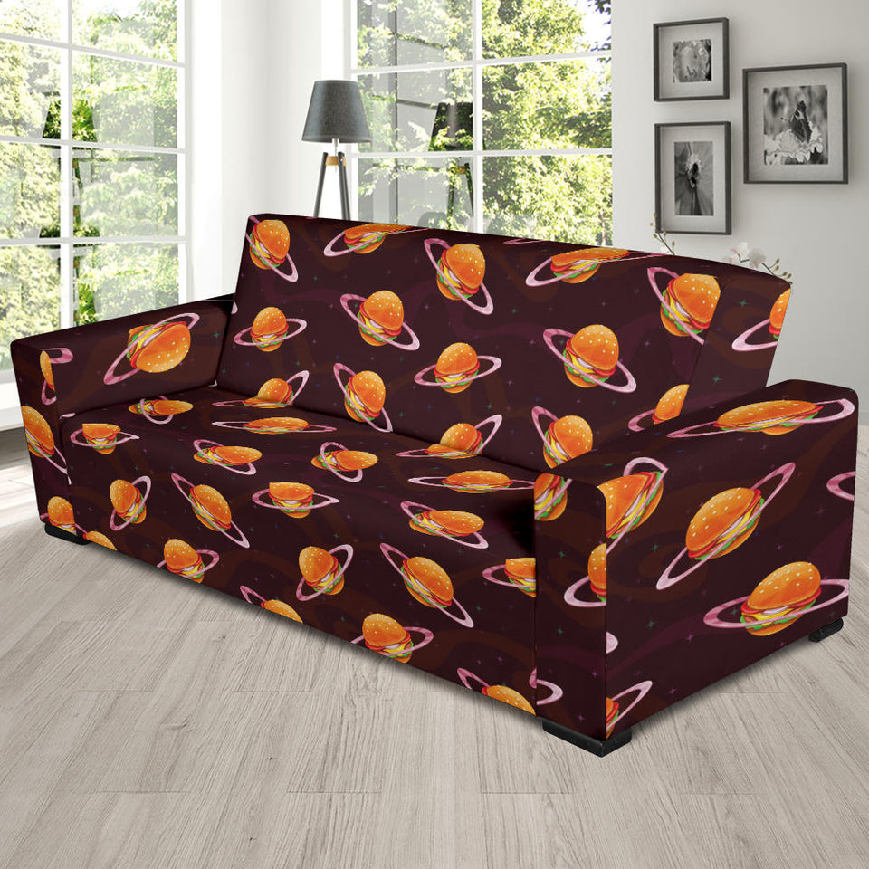 Hamburger Pattern Print Design 05 Sofa Slipcover