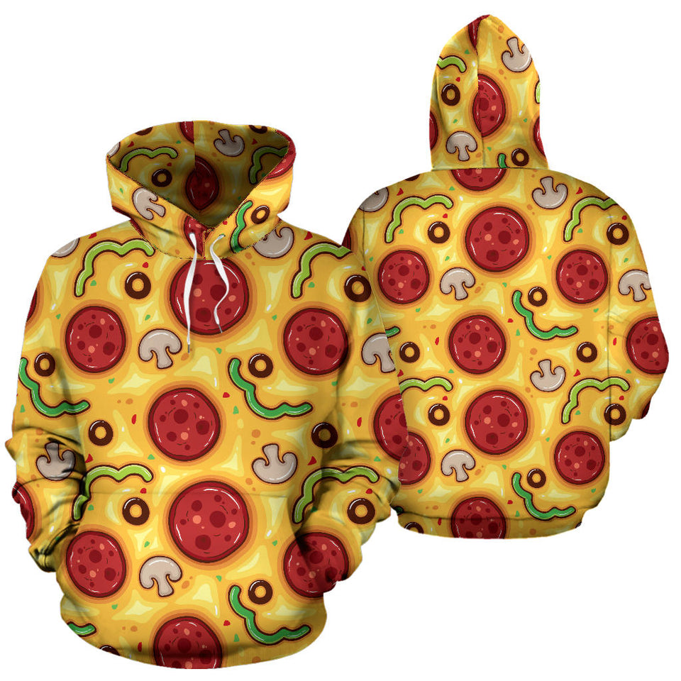 Pizza Texture Pattern Men Women Pullover Hoodie