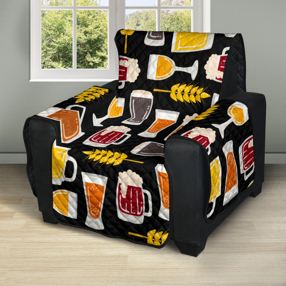 Beer type pattern Recliner Cover Protector