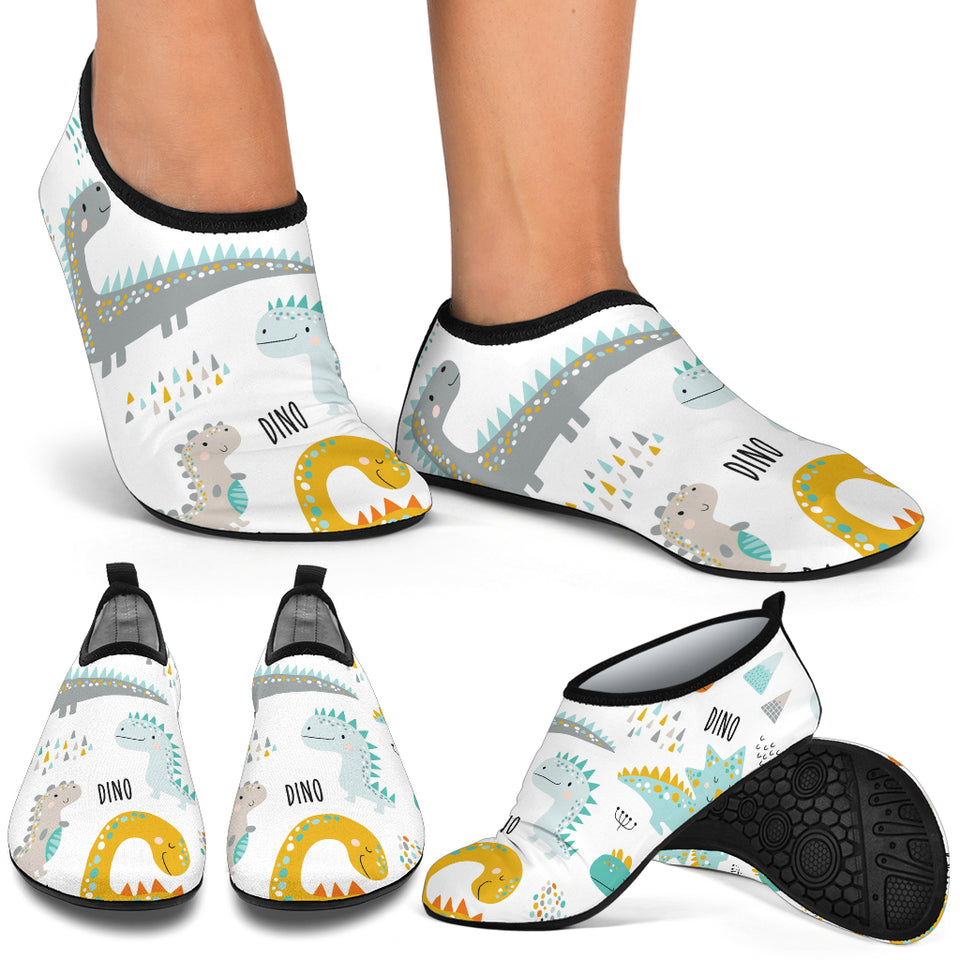 Cute Funny Kids Dinosaurs Pattern Aqua Shoes