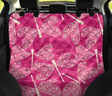 Beautiful Dragonfly Pink Background Dog Car Seat Covers