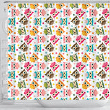Color Cute Owl Pattern Shower Curtain Fulfilled In US