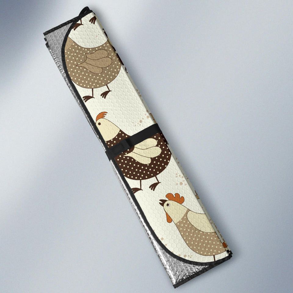 Cute Rooster Chicken Cock Car Sun Shade