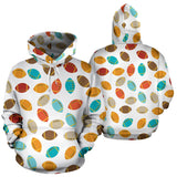 Colorful American Football Ball Pattern Men Women Pullover Hoodie