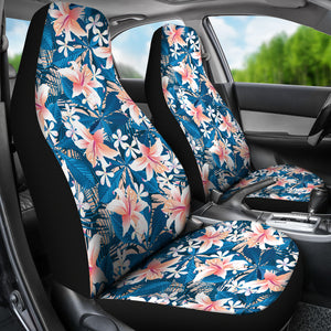 Hibiscus Pattern Print Design 02 Universal Fit Car Seat Covers