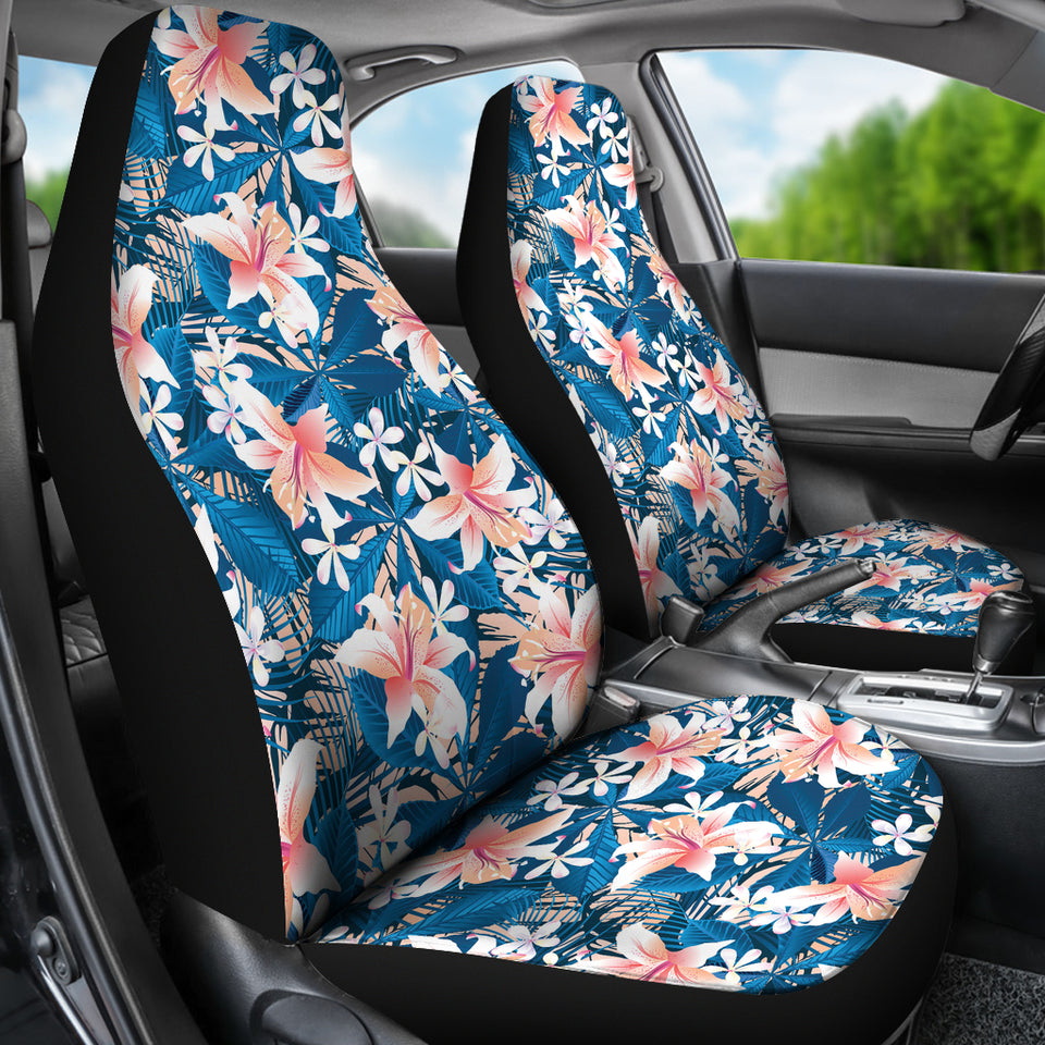 Hibiscus Pattern Print Design 02 Universal Fit Car Seat Covers