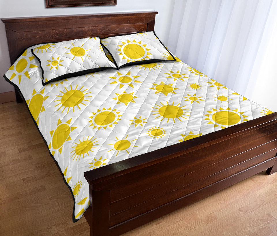 Sun pattern Quilt Bed Set
