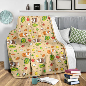 Guinea Pig Pattern Print Design 05 Premium Blanket