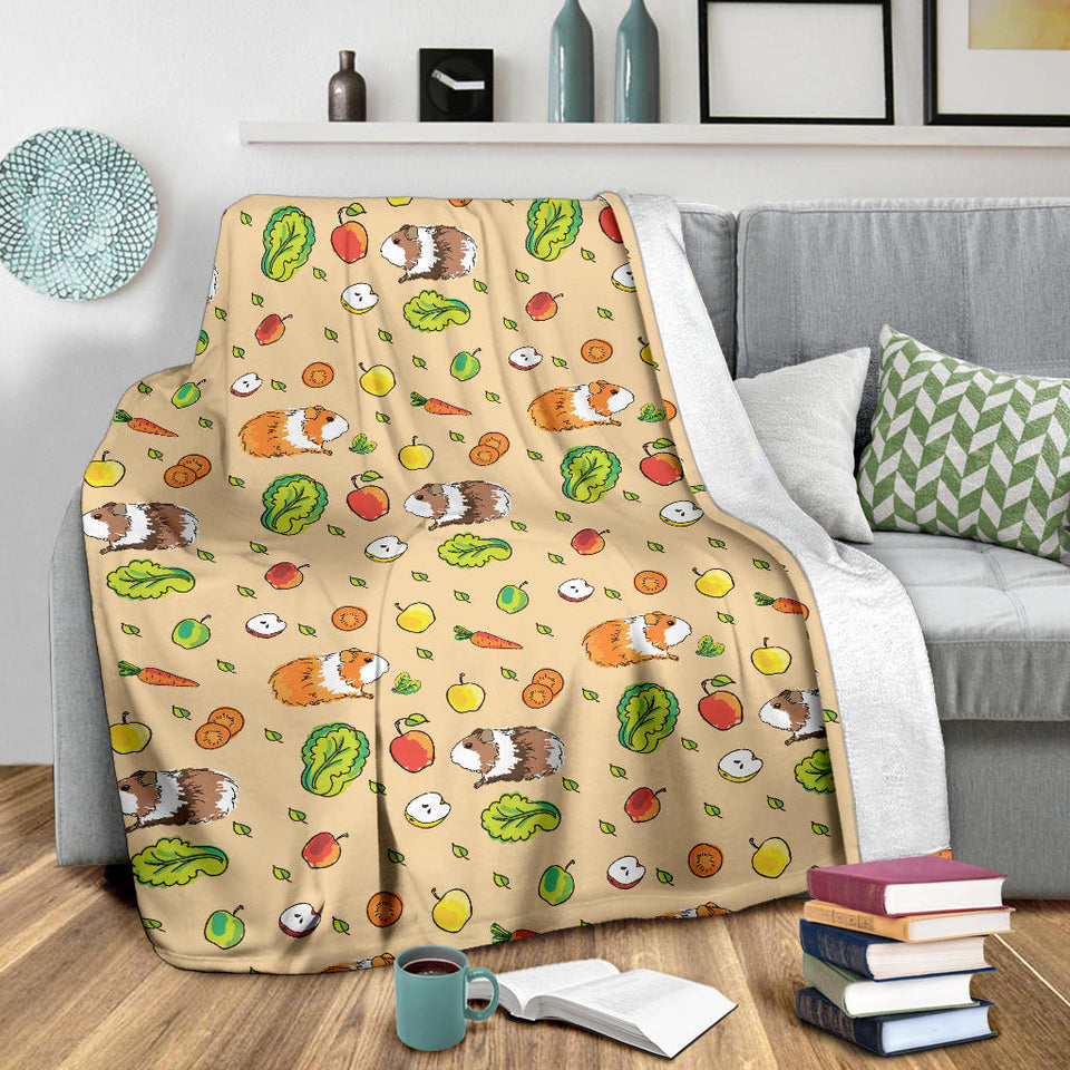Guinea Pig Pattern Print Design 05 Premium Blanket