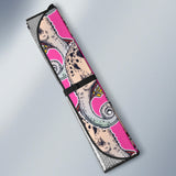 Chameleon Lizard Pattern Pink Background Car Sun Shade