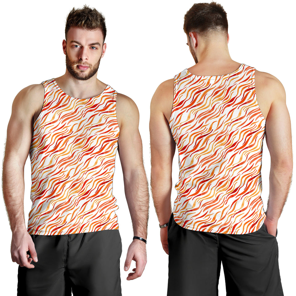 Fire flame watercolor pattern Men Tank Top