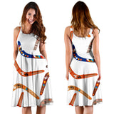 Boomerang Australian Aboriginal Ornament Pattern Sleeveless Midi Dress