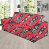 Camera Pattern Print Design 05 Sofa Slipcover