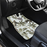 Monkey Sloth Lemur Palm Trees Pattern Front And Back Car Mats