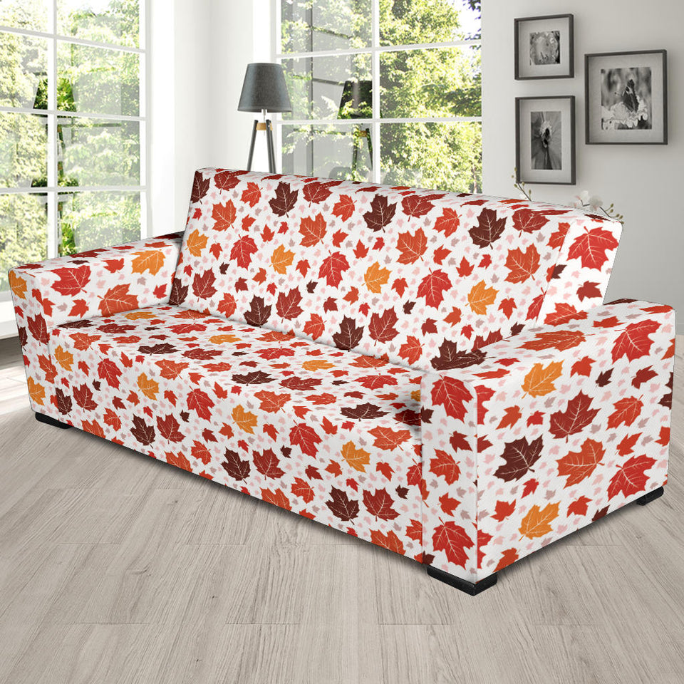 Colorful Maple Leaf Pattern Sofa Slipcover