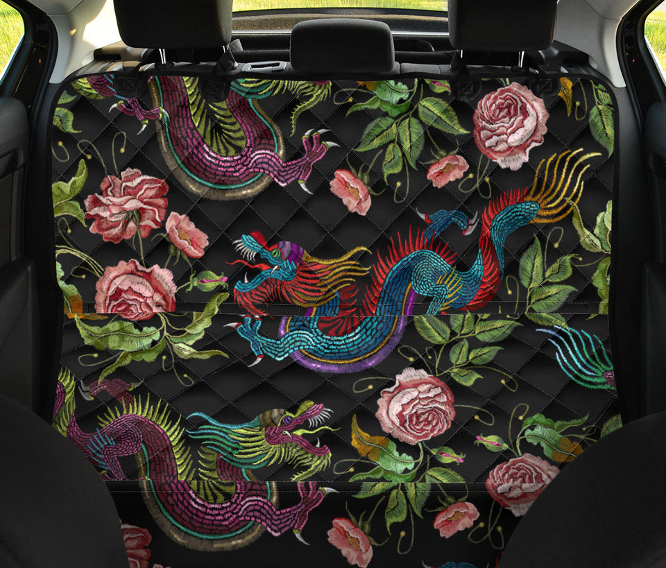 Dragons Flower Pattern Dog Car Seat Covers