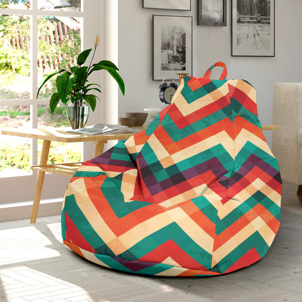 Zigzag  Chevron Colorful Pattern Bean Bag Cover