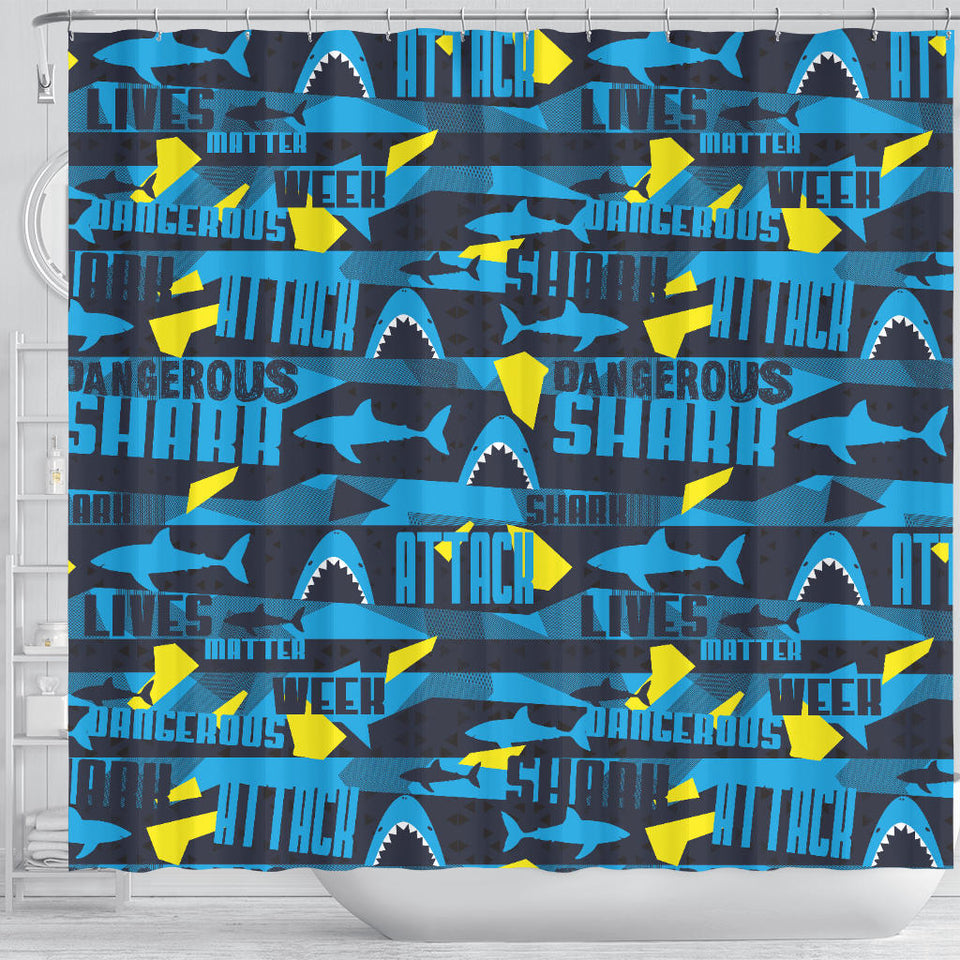 Shark Dangerous Shower Curtain Fulfilled In US