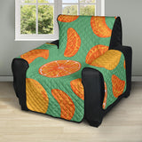 orange fruit pattern green background Recliner Cover Protector