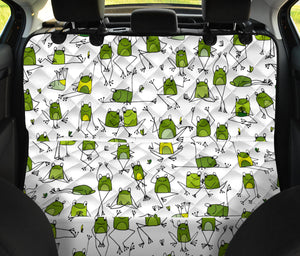Sketch Funny Frog Pattern Dog Car Seat Covers