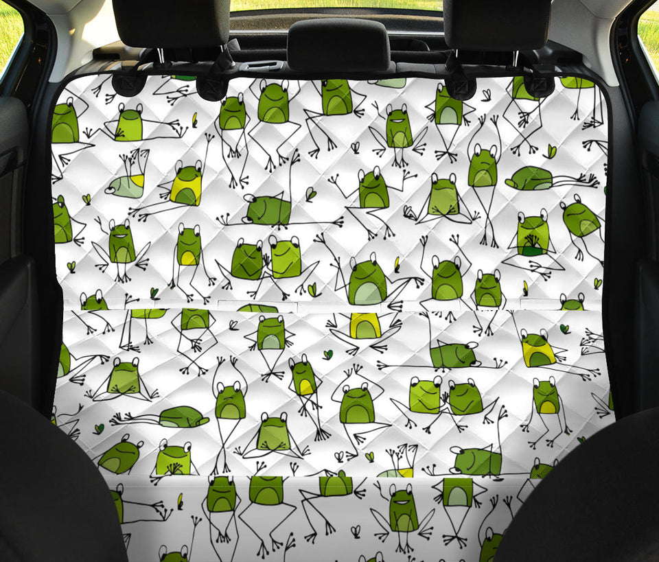 Sketch Funny Frog Pattern Dog Car Seat Covers