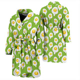 Fried Eggs Pattern Print Design 01 Men's Bathrobe