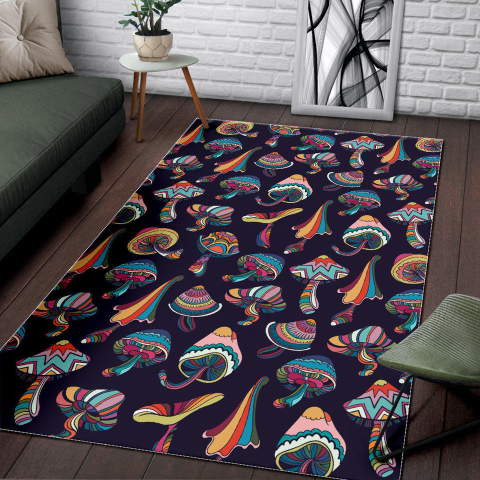 Colorful Mushroom Design Pattern Acolorful Mushroom Pattern Area Rugrea Rug