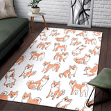 Shiba Inu Dog Pattern Area Rug