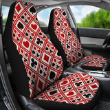 Casino Cards Suits Pattern Print Design 03 Universal Fit Car Seat Covers