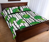 Cool Broccoli pattern Quilt Bed Set