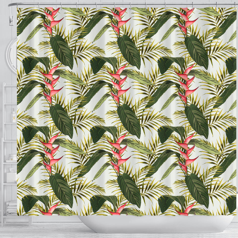 Heliconia Pattern Shower Curtain Fulfilled In US