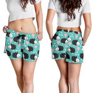 Hedgehog Pattern Print Design 03 Women Shorts