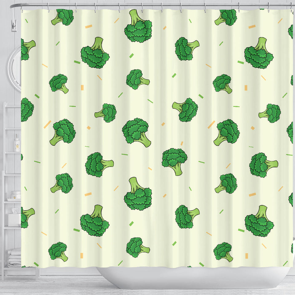 Broccoli Pattern Shower Curtain Fulfilled In US