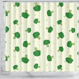 Broccoli Pattern Shower Curtain Fulfilled In US
