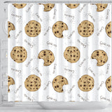 Sketch Style Cookie Pattern Shower Curtain Fulfilled In US
