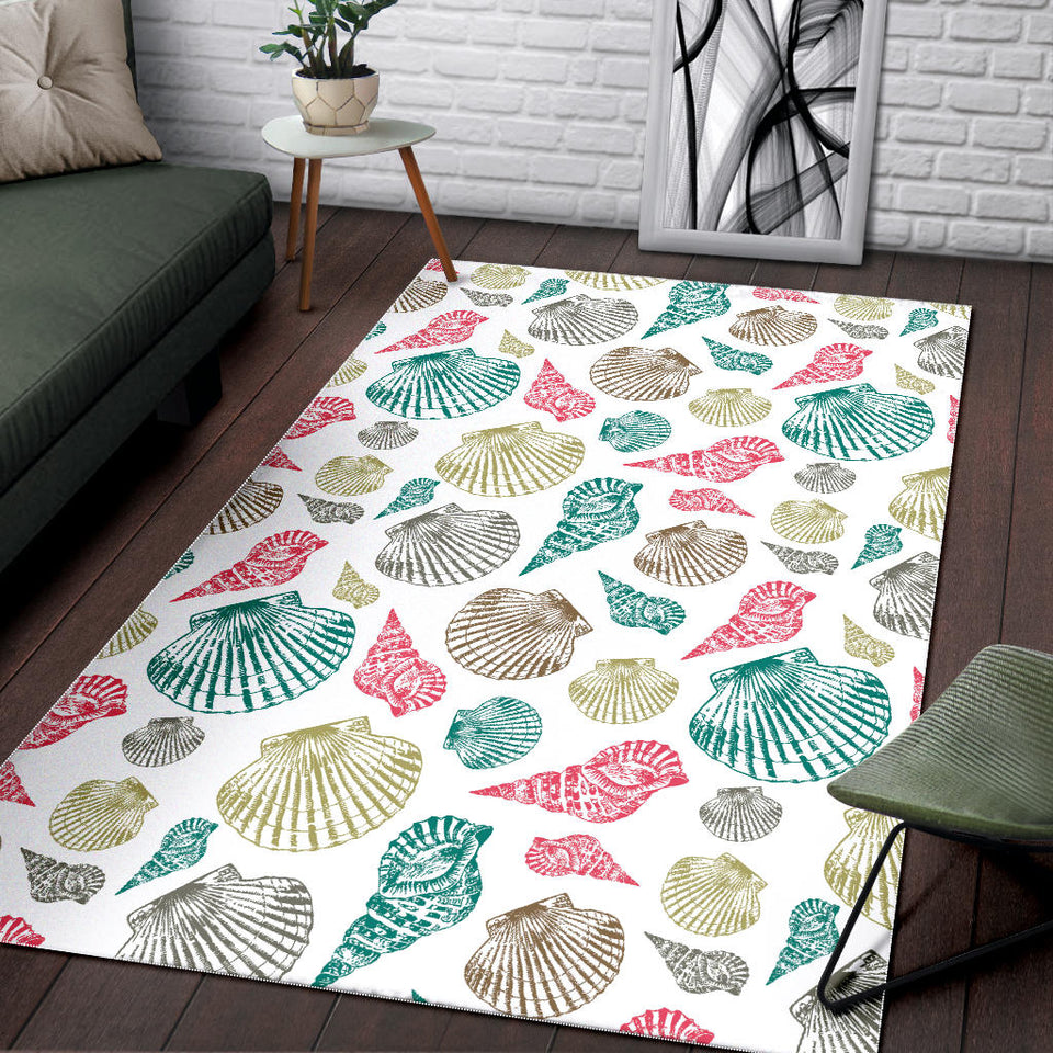 Colorful Shell Pattern Area Rug