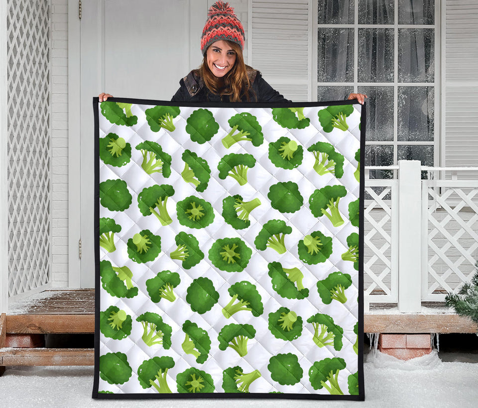Cute Broccoli Pattern Premium Quilt