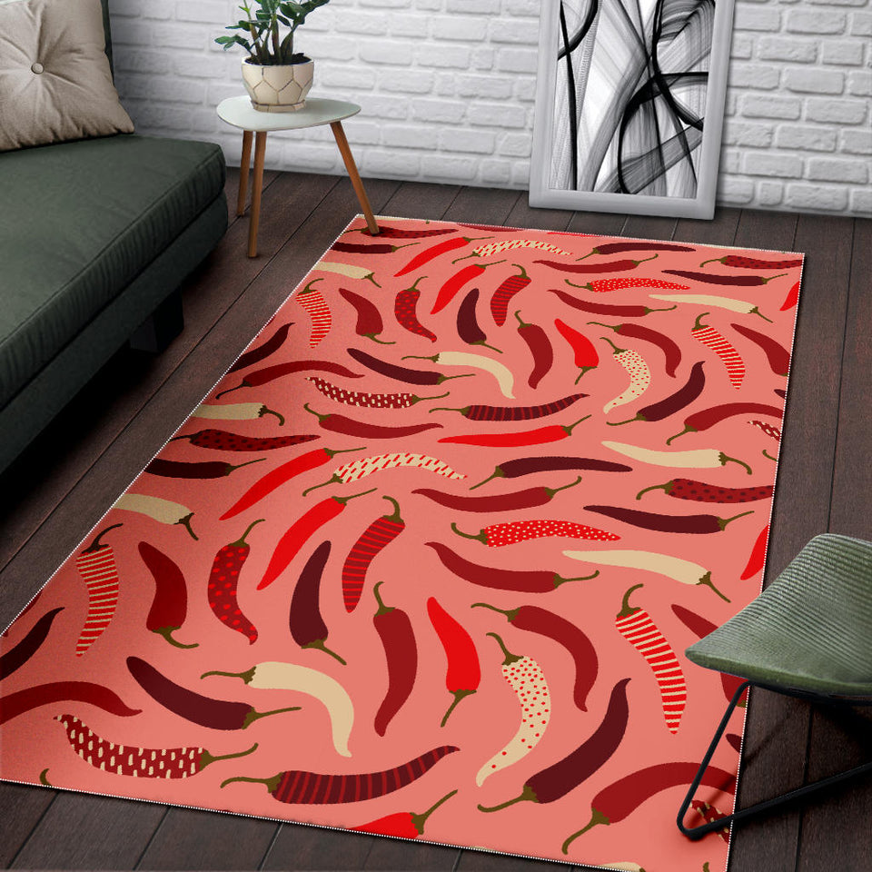 Beautiful Chili Peppers Pattern Area Rug