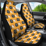 English Bulldog Pattern Print Design 04 Universal Fit Car Seat Covers